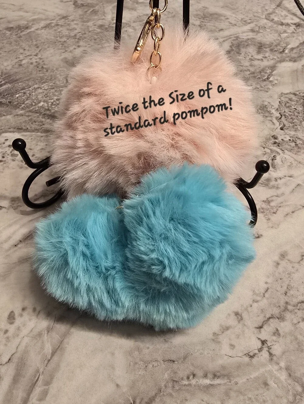 Faux Fur Pom Keychain - Choice Of 1